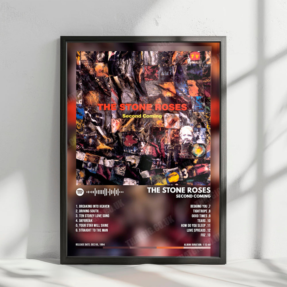 The Stone Roses "Second Coming" Album Cover Poster - with Complete Tracklist