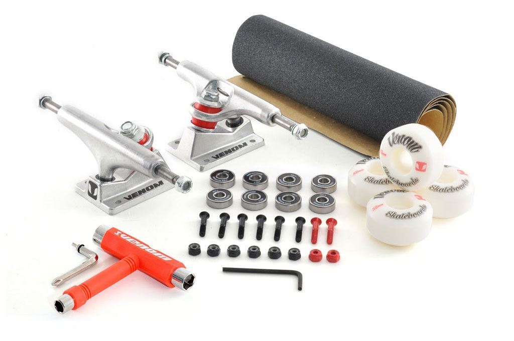 Venom Core Complete Built Skateboard - Matt White/Raw - 8.0"