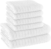 Hydro Cotton Ribbed Towels Highly Absorbent Luxurious Soft Lightweight Quick Dry, Jumbo Bath Sheet Packs & Towel Bale Sets Available by OLIVIA ROCCO