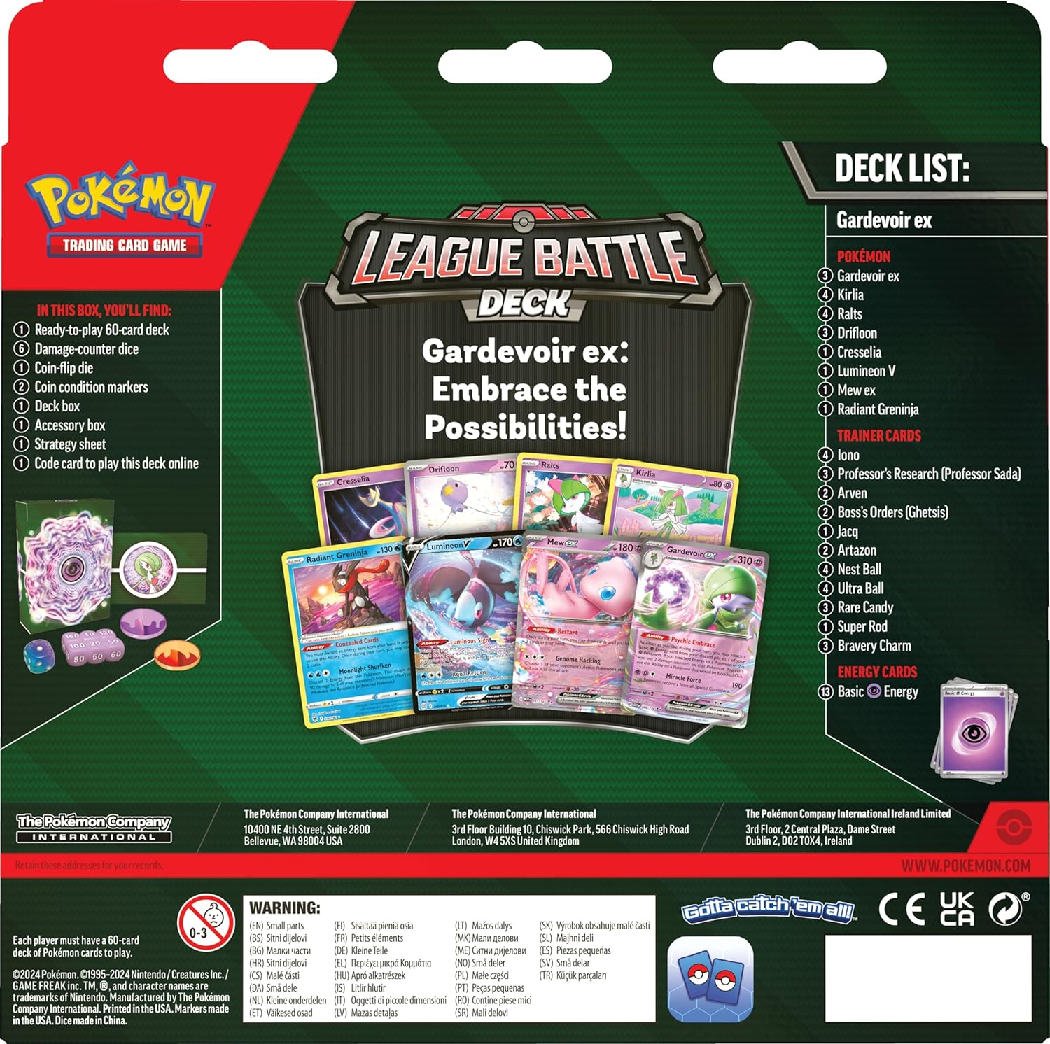 Pokemon TCG: Gardevoir ex League Battle Deck