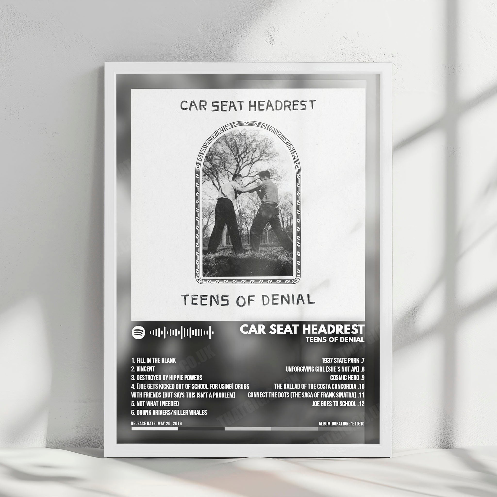 Car Seat Headrest "Teens Of Denial" Album Cover Poster - with Complete Tracklist