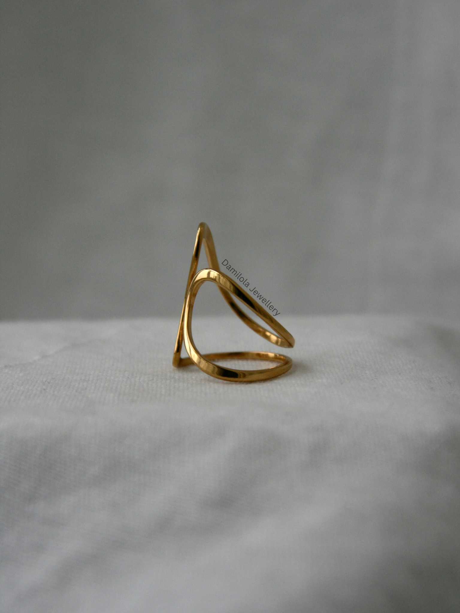 Lined ‘Liana’ Twist Ring
