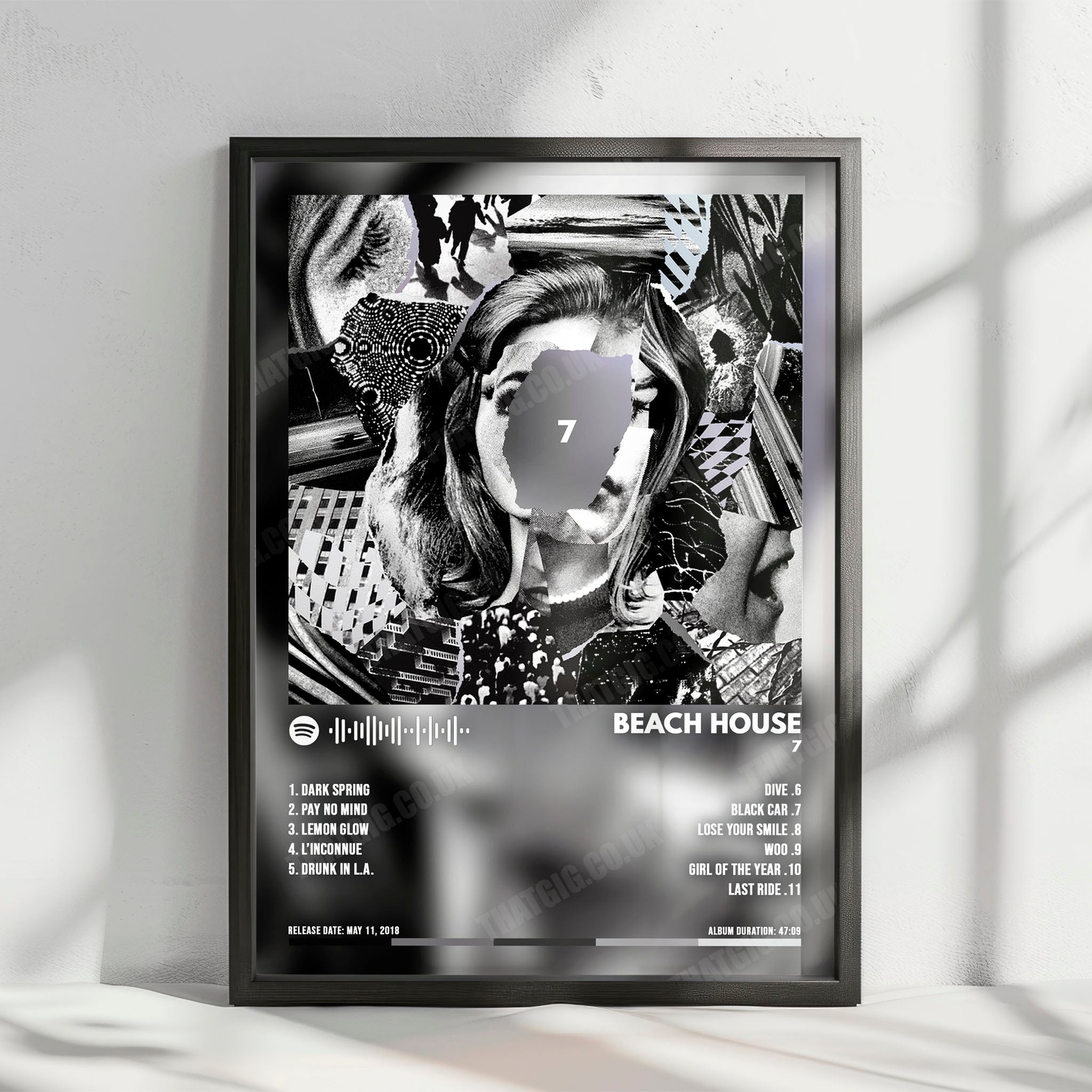 Beach House "7" Album Cover Poster - with Complete Tracklist