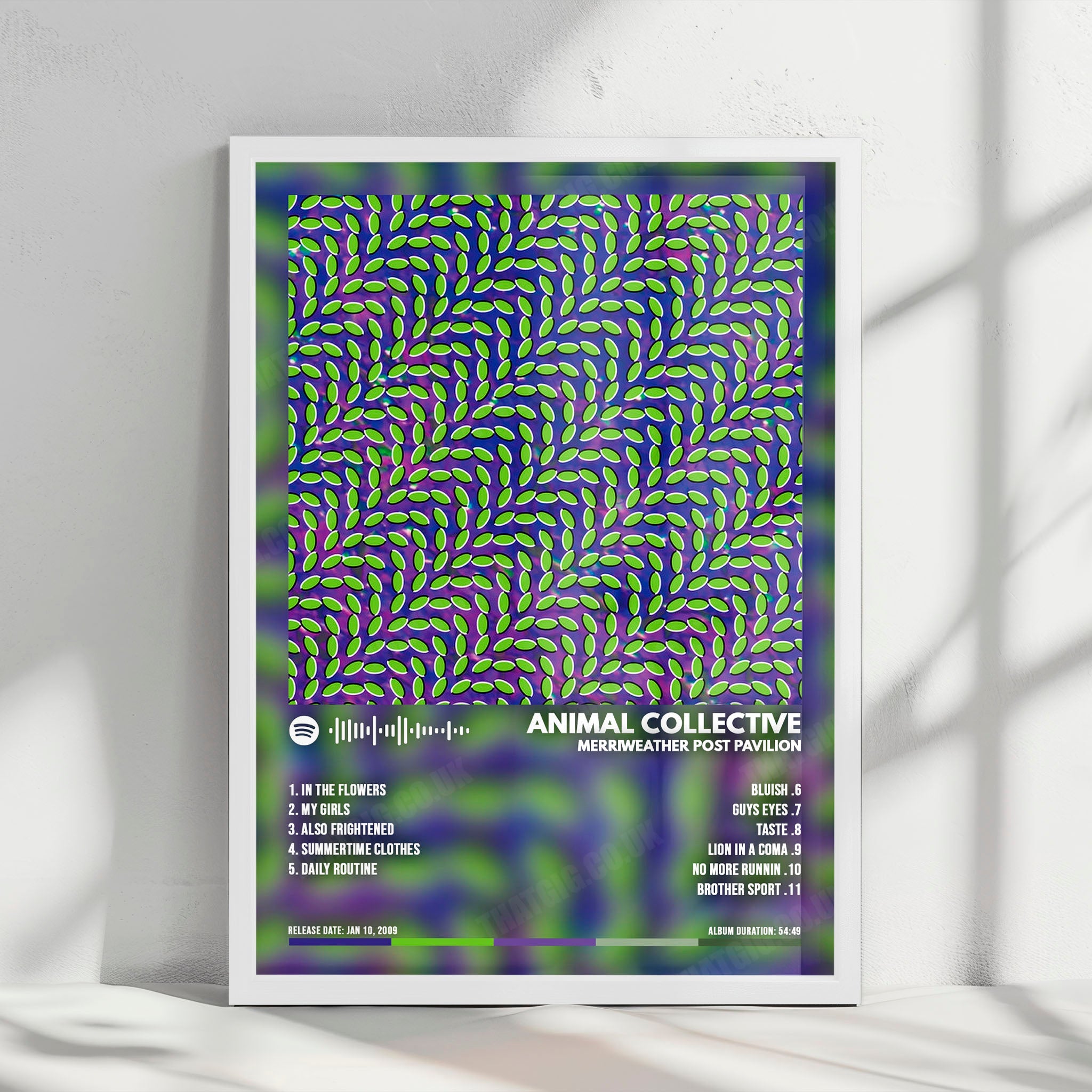 Animal Collective "Merriweather Post Pavilion" Album Cover Poster - with Complete Tracklist