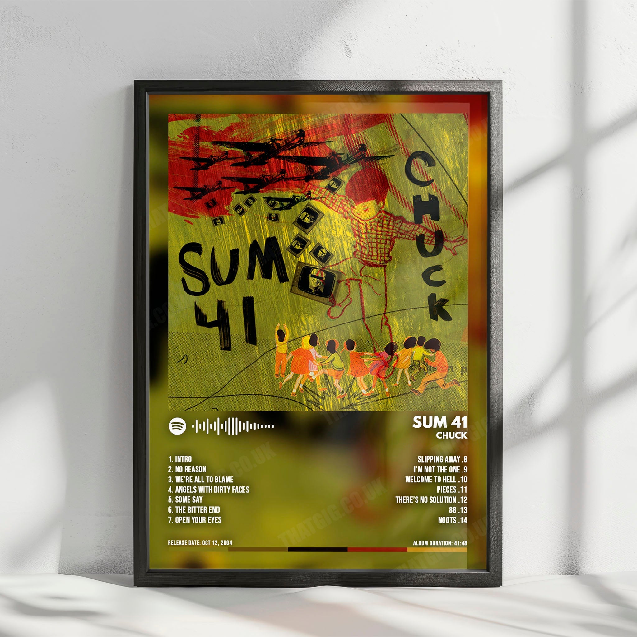 Sum 41 "Chuck  " Album Cover Poster - with Complete Tracklist