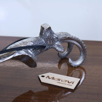 Khosa Ram's Head Antique Metal Shoe Horn – Elegant and Functional Accessory