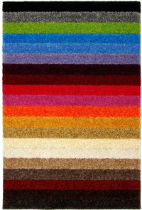 Linea Rainbow Striped Washable Rugs & Runners