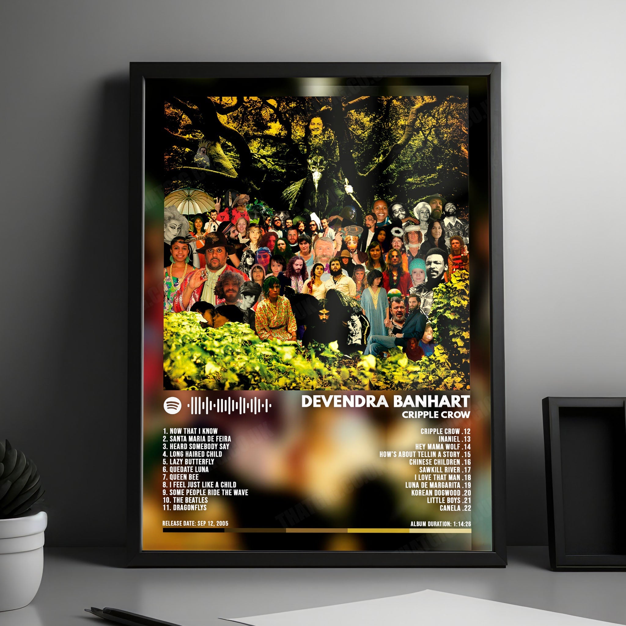 Devendra Banhart "Cripple Crow" Album Cover Poster - with Complete Tracklist