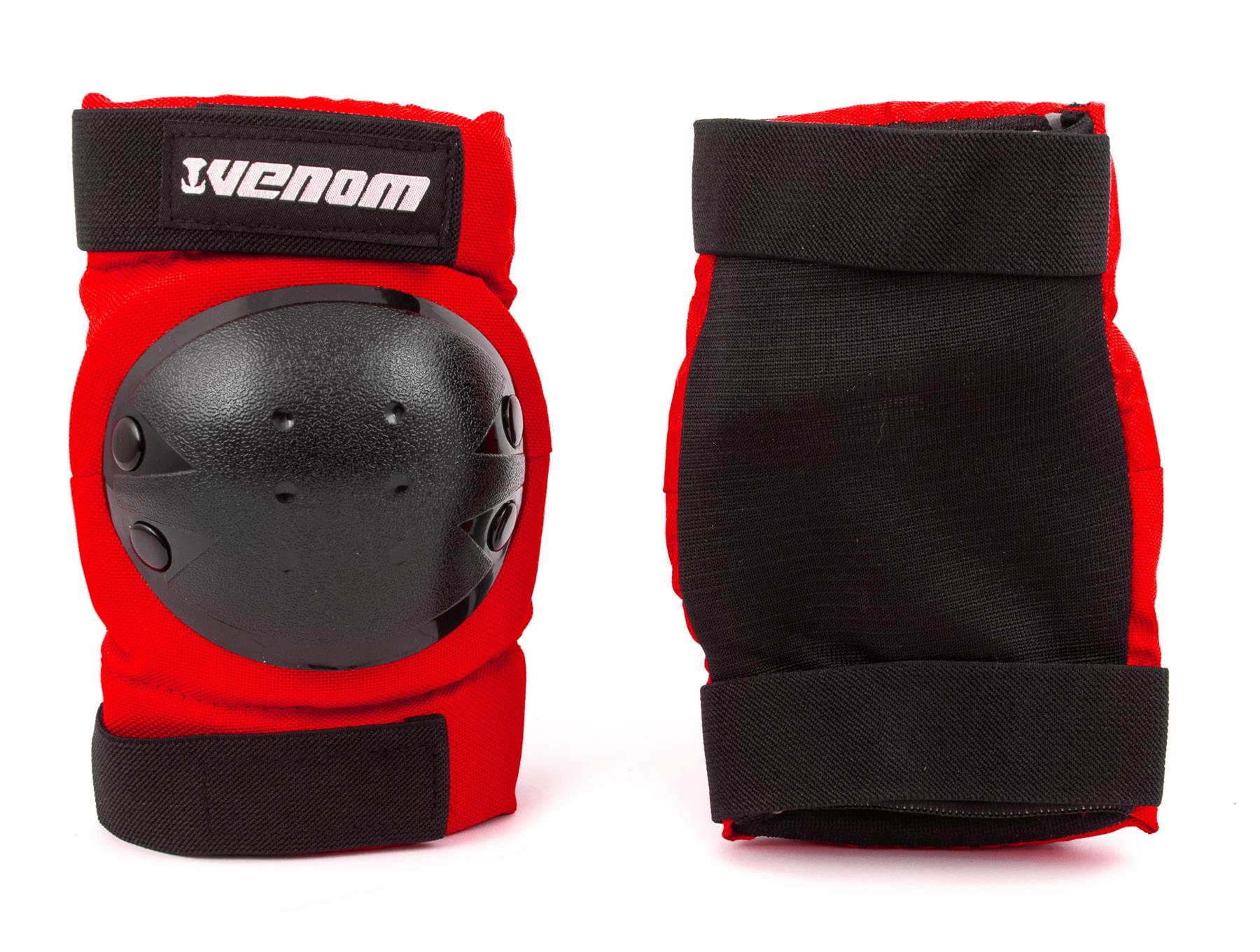 Venom Triple Knee/Elbow/Wrist Pad Set - Red Black