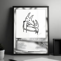 Car Seat Headrest "Twin Fantasy" Album Cover Poster - with Complete Tracklist