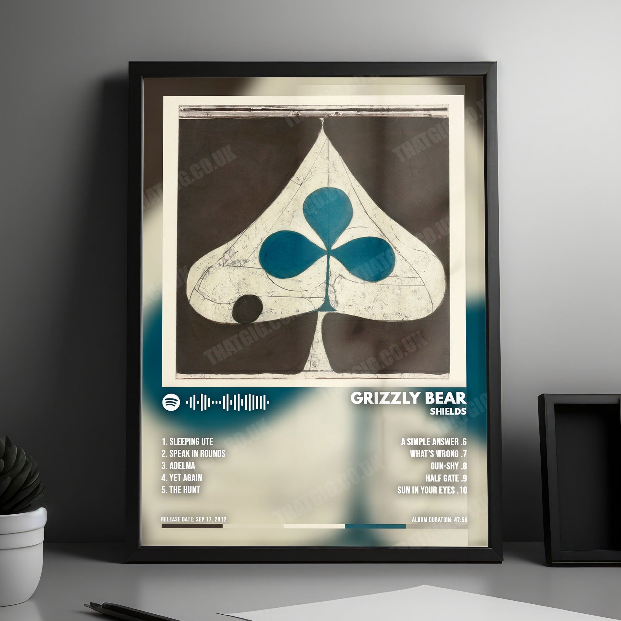 Grizzly Bear "Shields" Album Cover Poster - with Complete Tracklist