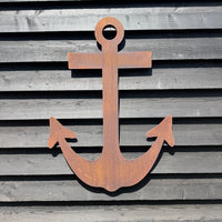 Large Rusty Metal Anchor Wall Decoration
