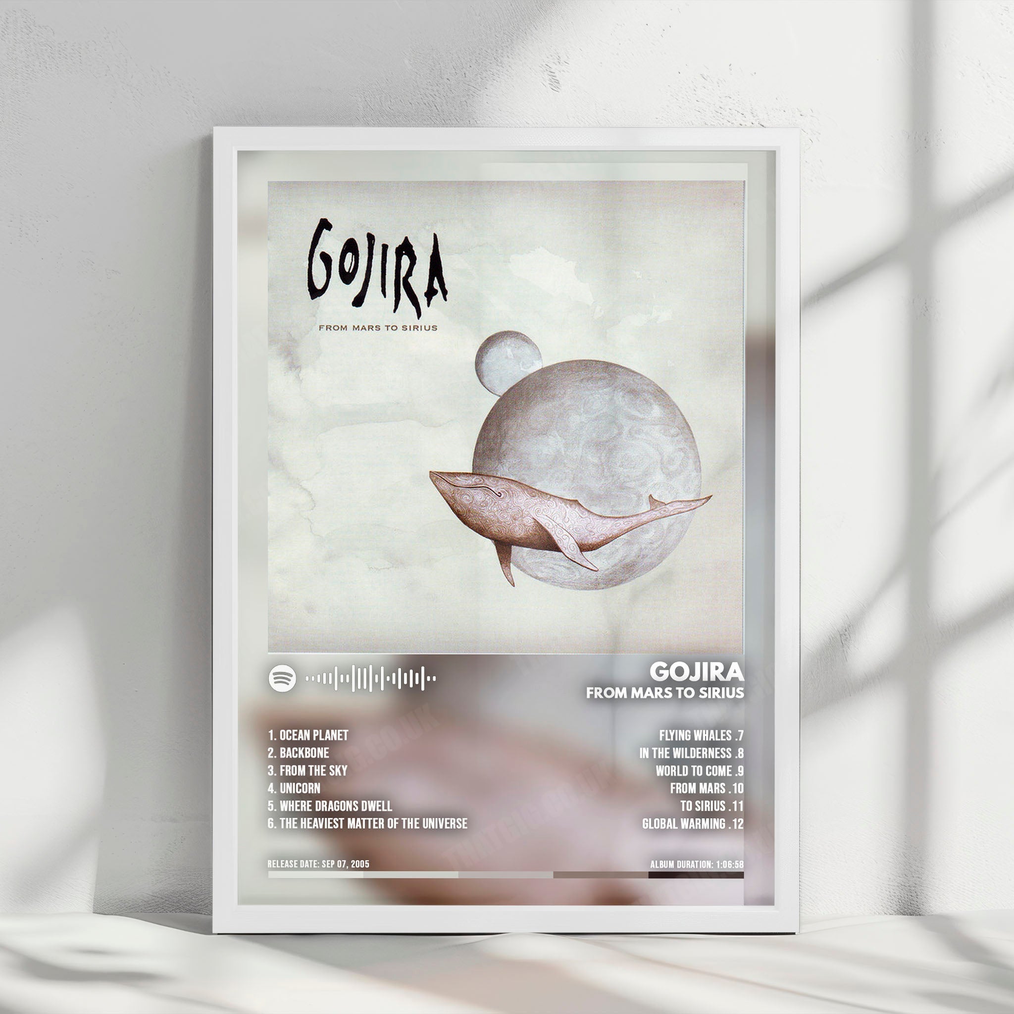 Gojira "From Mars To Sirius" Album Cover Poster - with Complete Tracklist