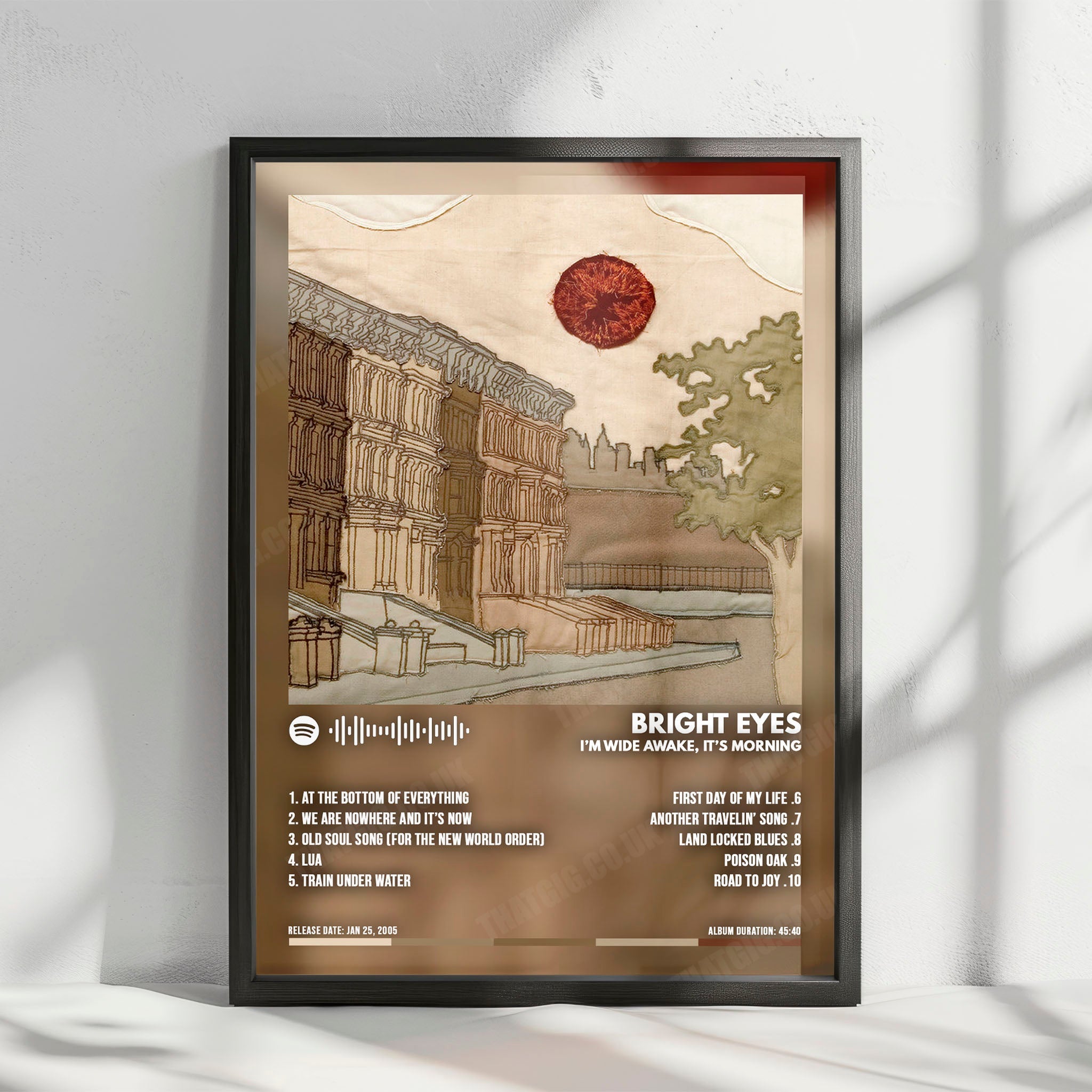 Bright Eyes "I'm Wide Awake, It's Morning" Album Cover Poster - with Complete Tracklist