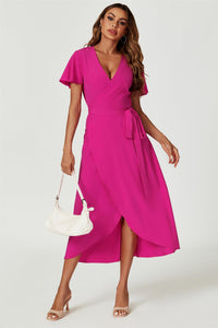 Wrap Dress In Magenta