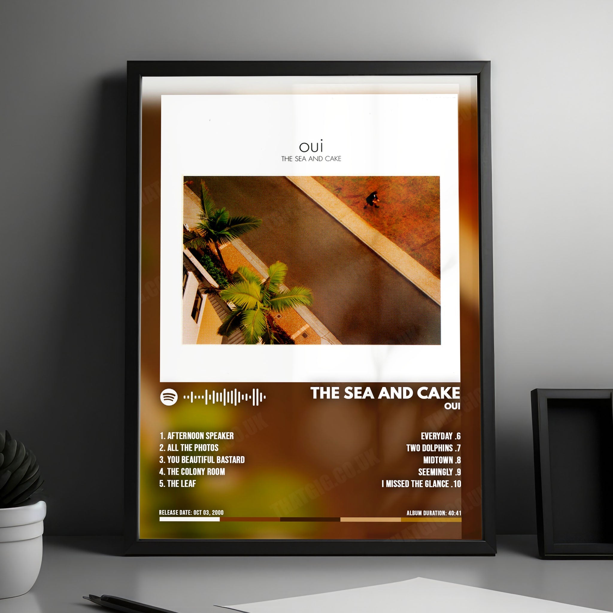 The Sea and Cake "Oui" Album Cover Poster - with Complete Tracklist