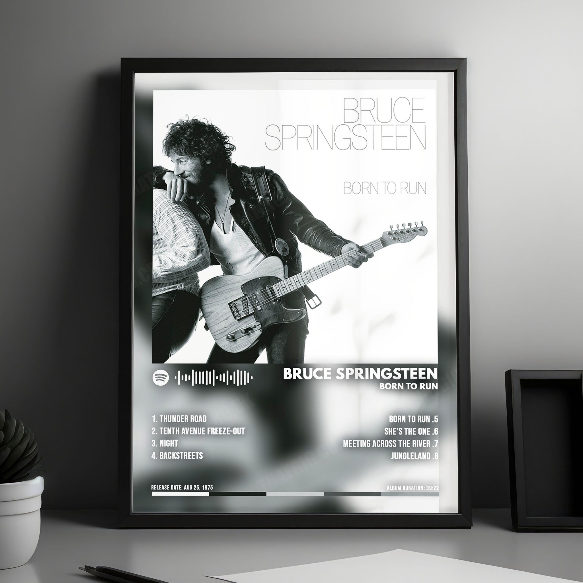 Bruce Springsteen "Born to Run" Album Cover Poster - with Complete Tracklist
