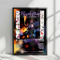 Prince "Purple Rain  " Album Cover Poster - with Complete Tracklist
