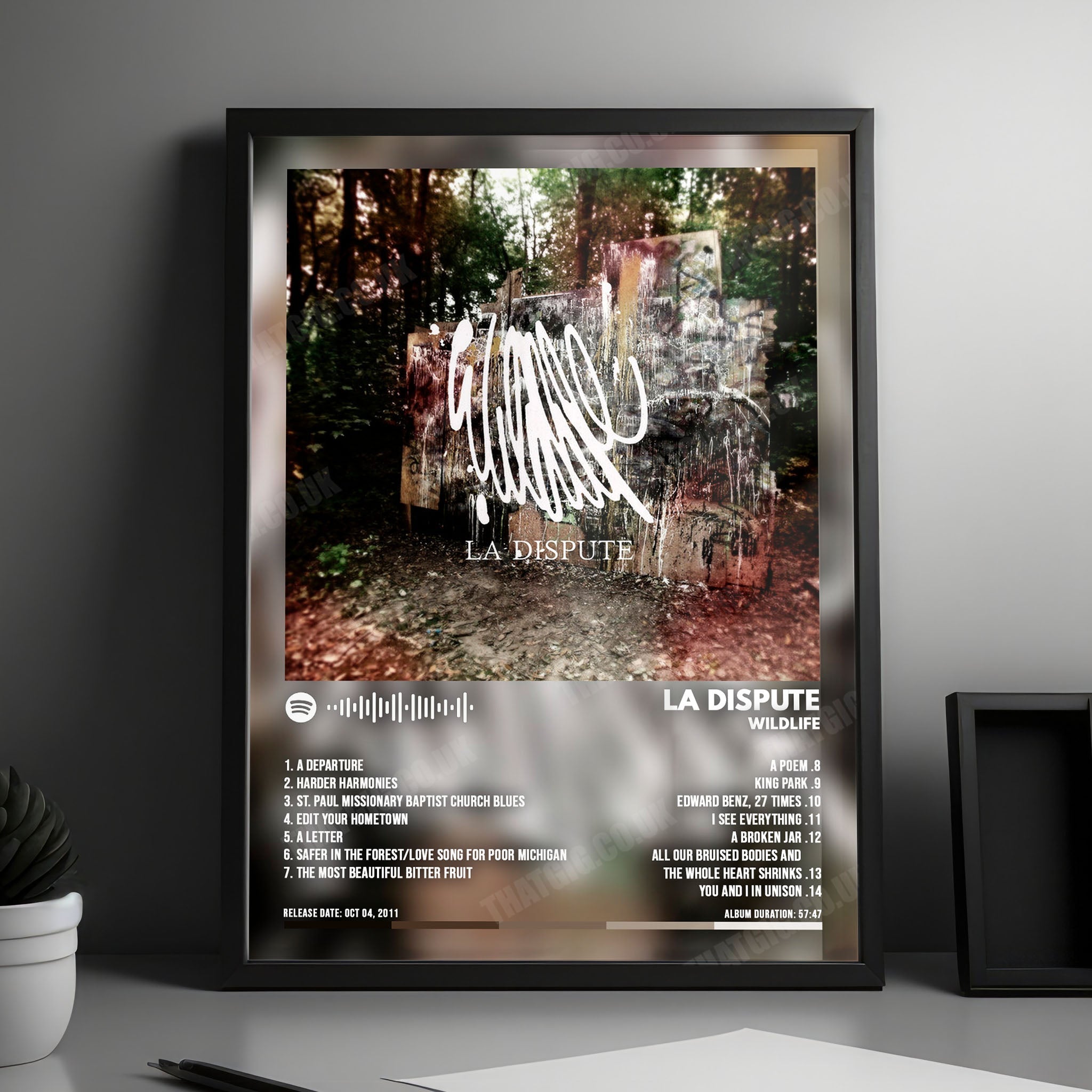 La Dispute "Wildlife" Album Cover Poster - with Complete Tracklist