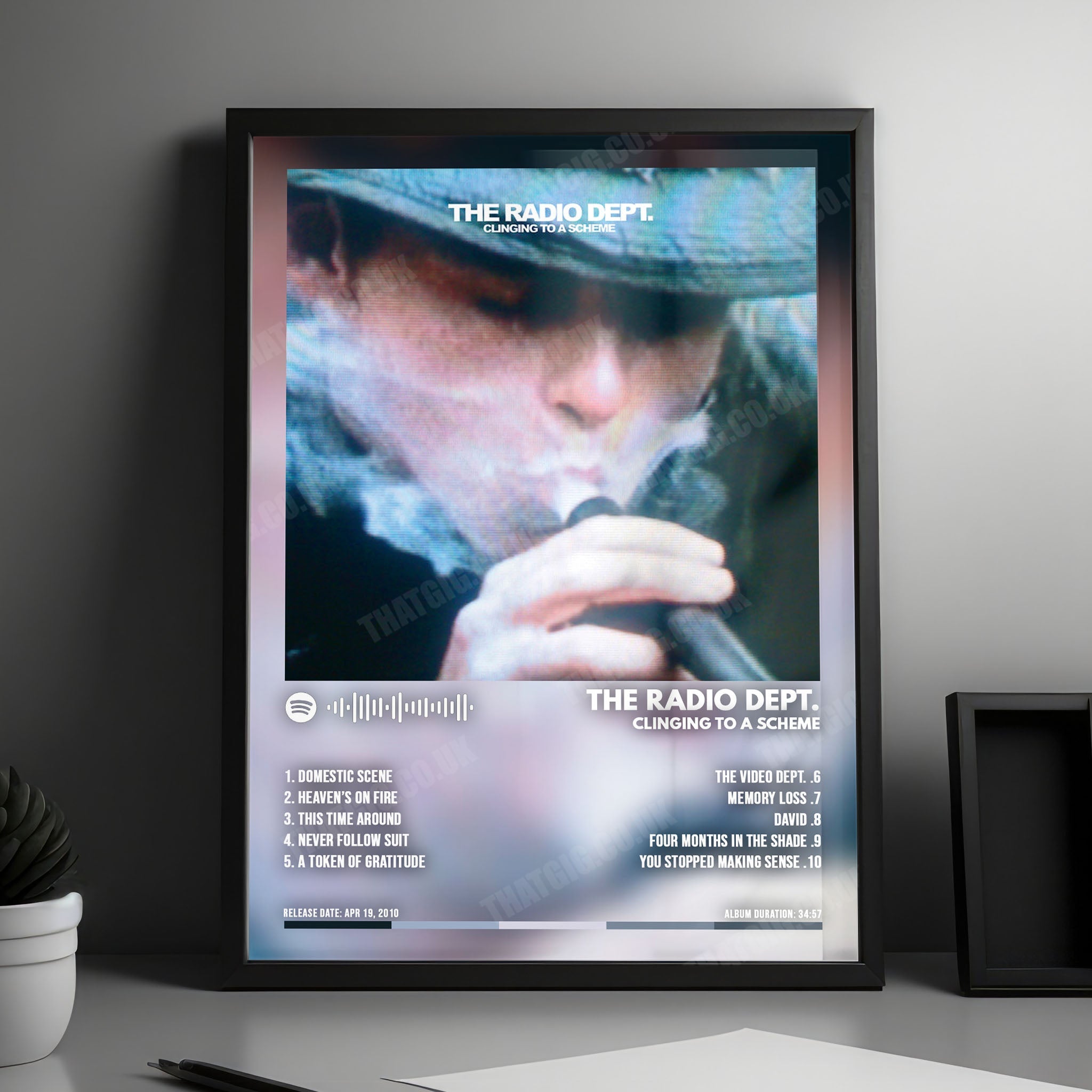 The Radio Dept. "Clinging To A Scheme" Album Cover Poster - with Complete Tracklist