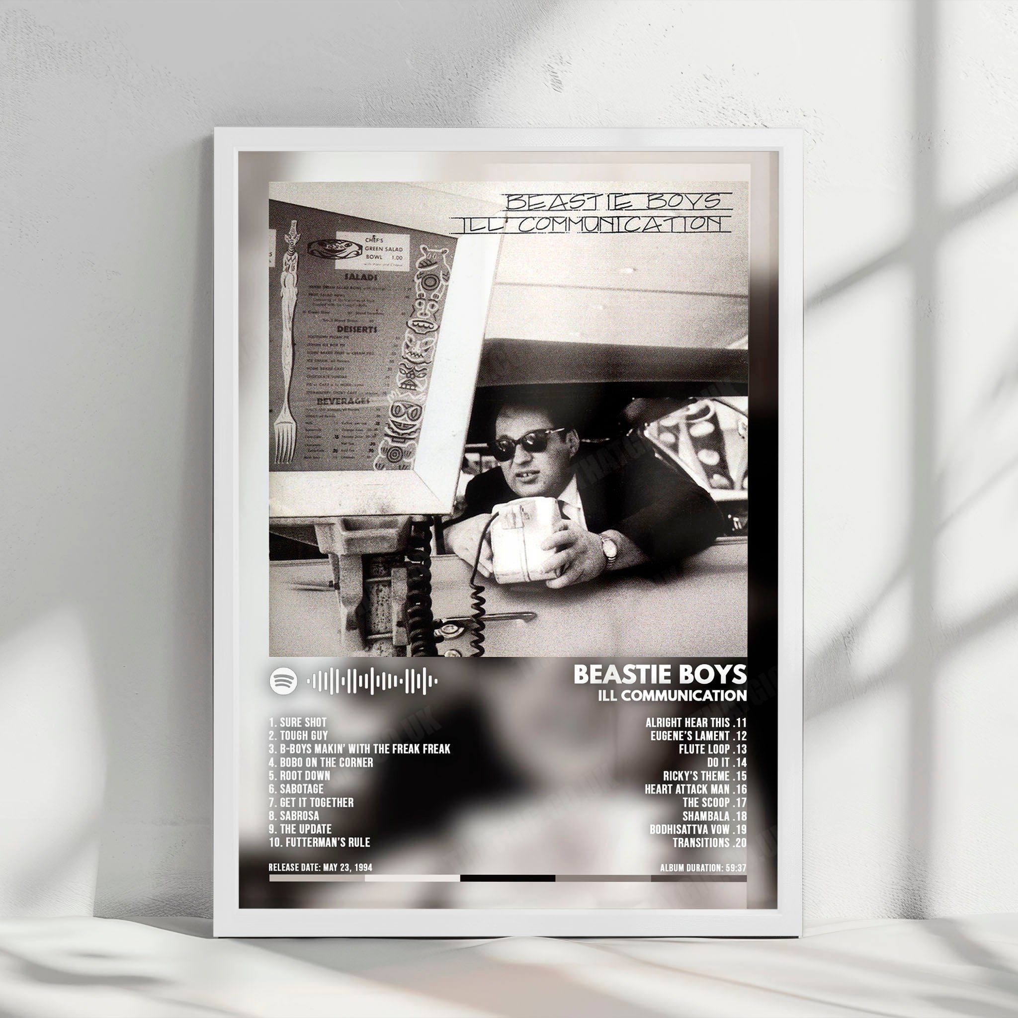 Beastie Boys "Ill Communication" Album Cover Poster - with Complete Tracklist