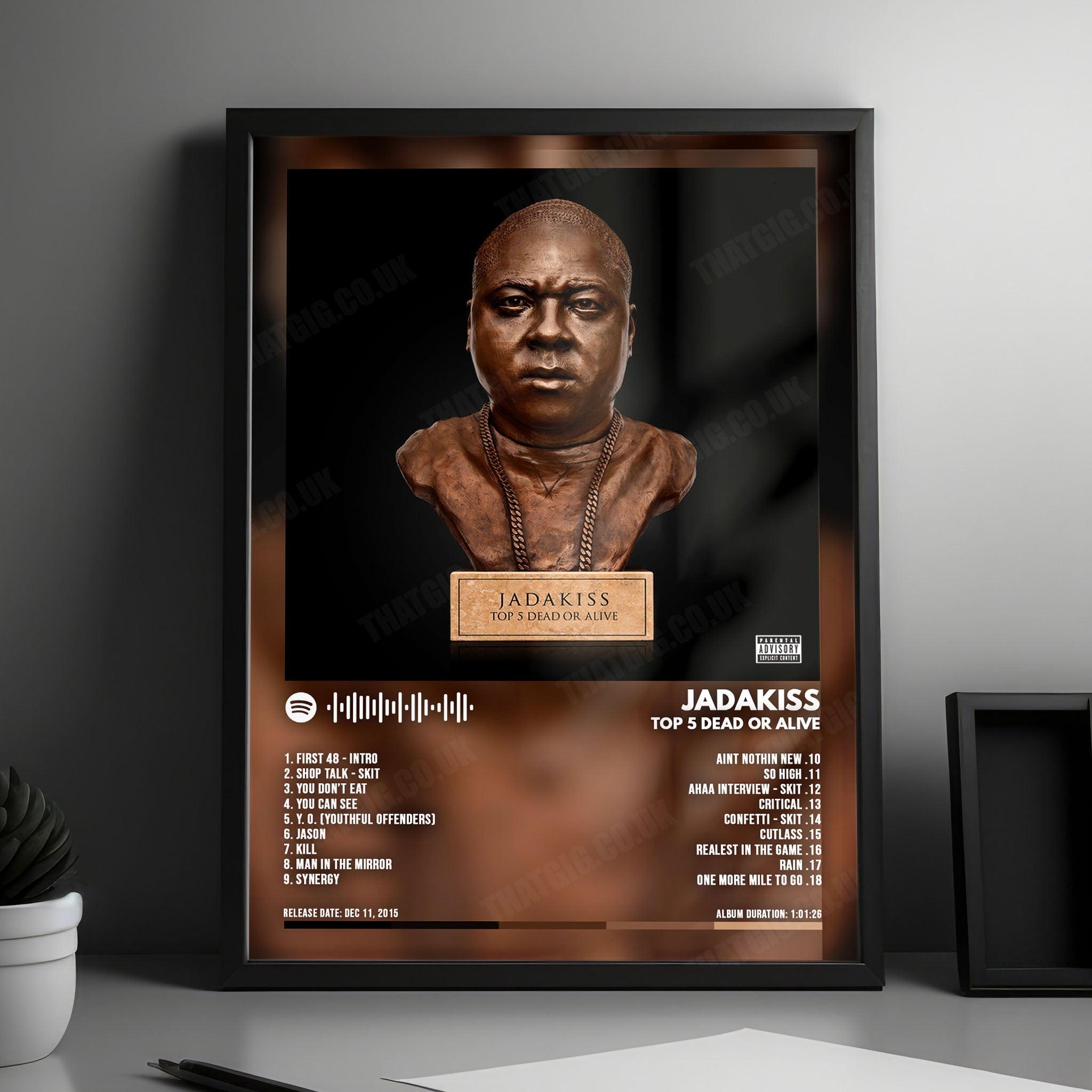 Jadakiss "Top 5 Dead or Alive" Album Cover Poster - with Complete Tracklist