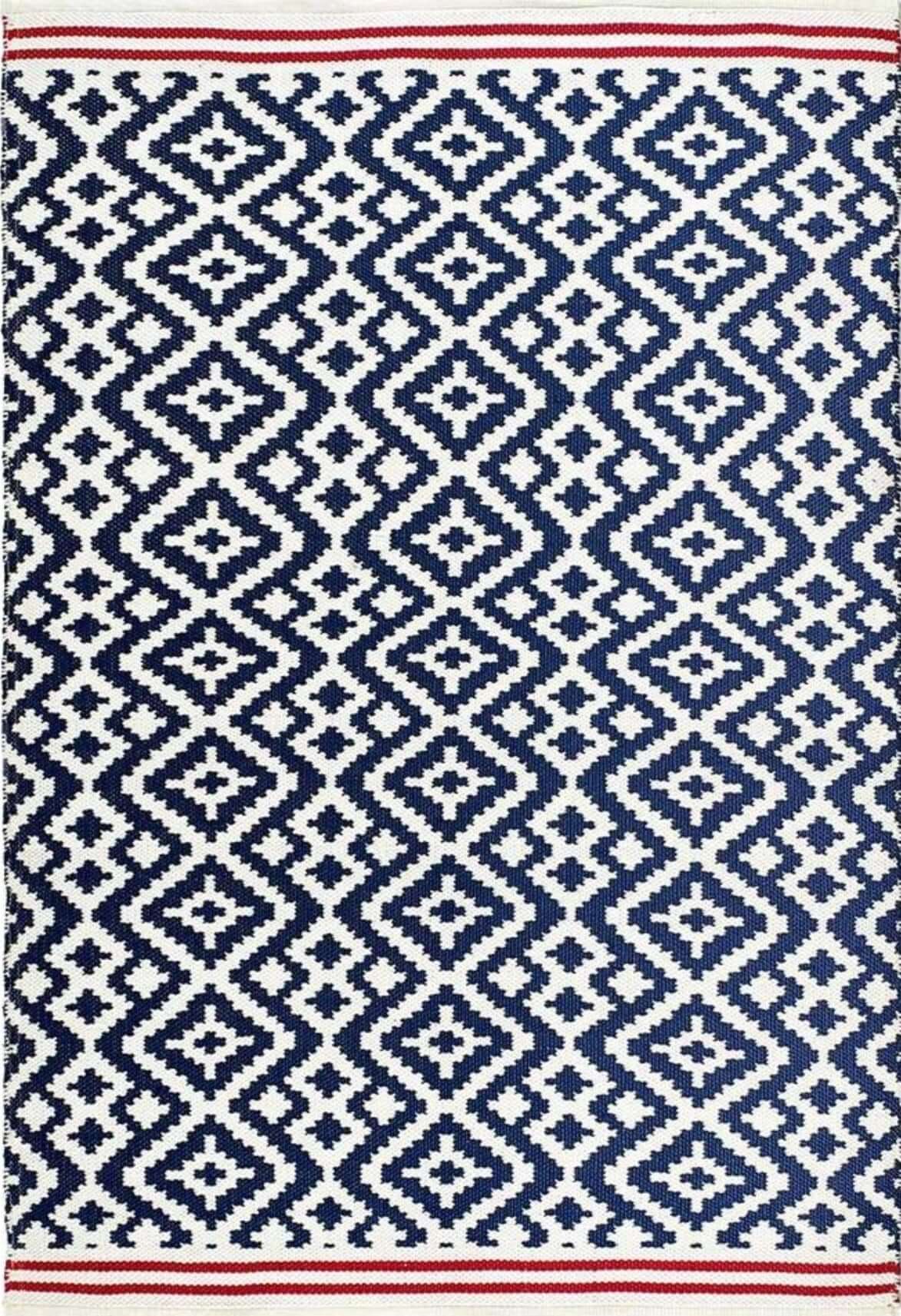 Aztec Blue Outdoor Rug