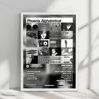 Phoenix "Alphabetical" Album Cover Poster - with Complete Tracklist
