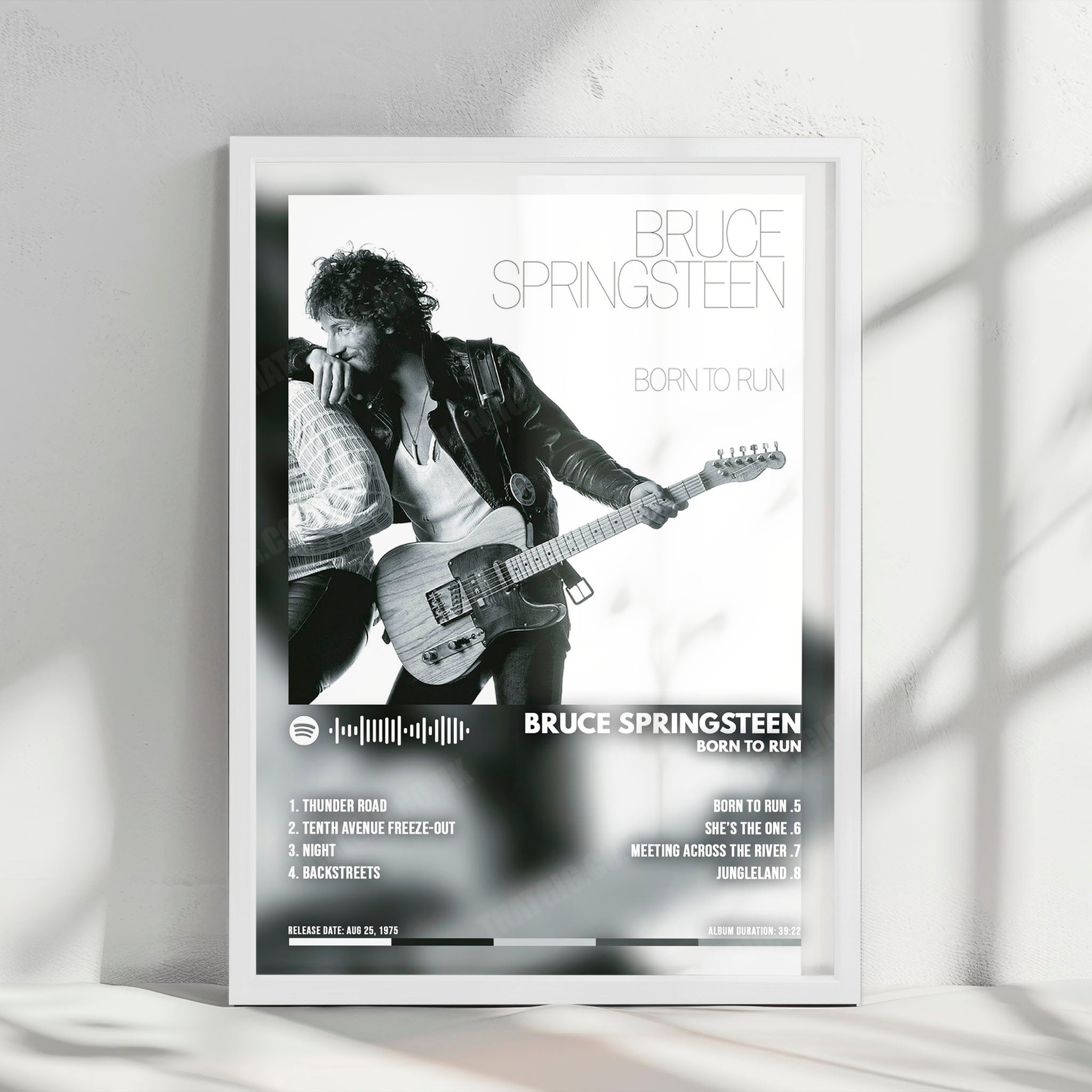 Bruce Springsteen "Born to Run" Album Cover Poster - with Complete Tracklist