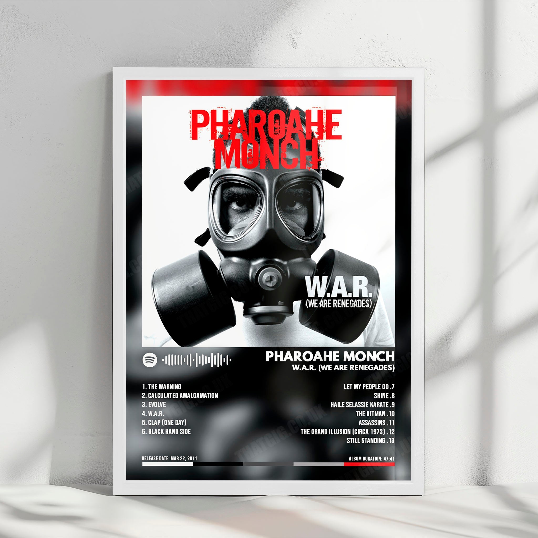 Pharoahe Monch "W.A.R. (We Are Renegades)" Album Cover Poster - with Complete Tracklist