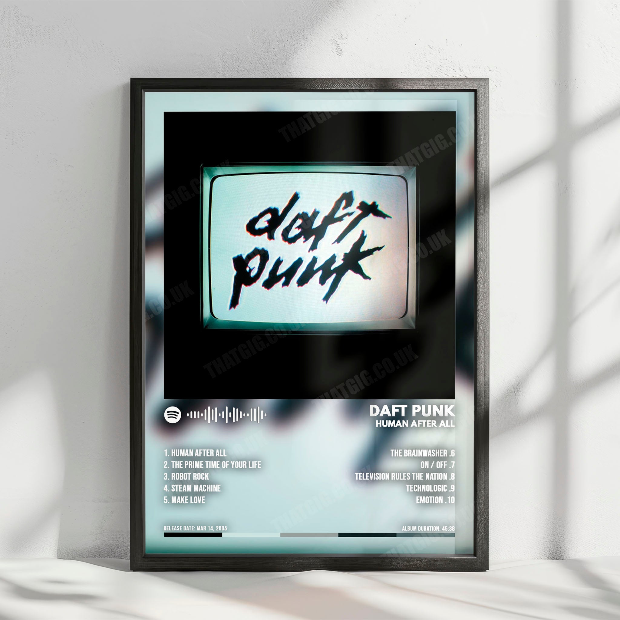 Daft Punk "Human After All" Album Cover Poster - with Complete Tracklist