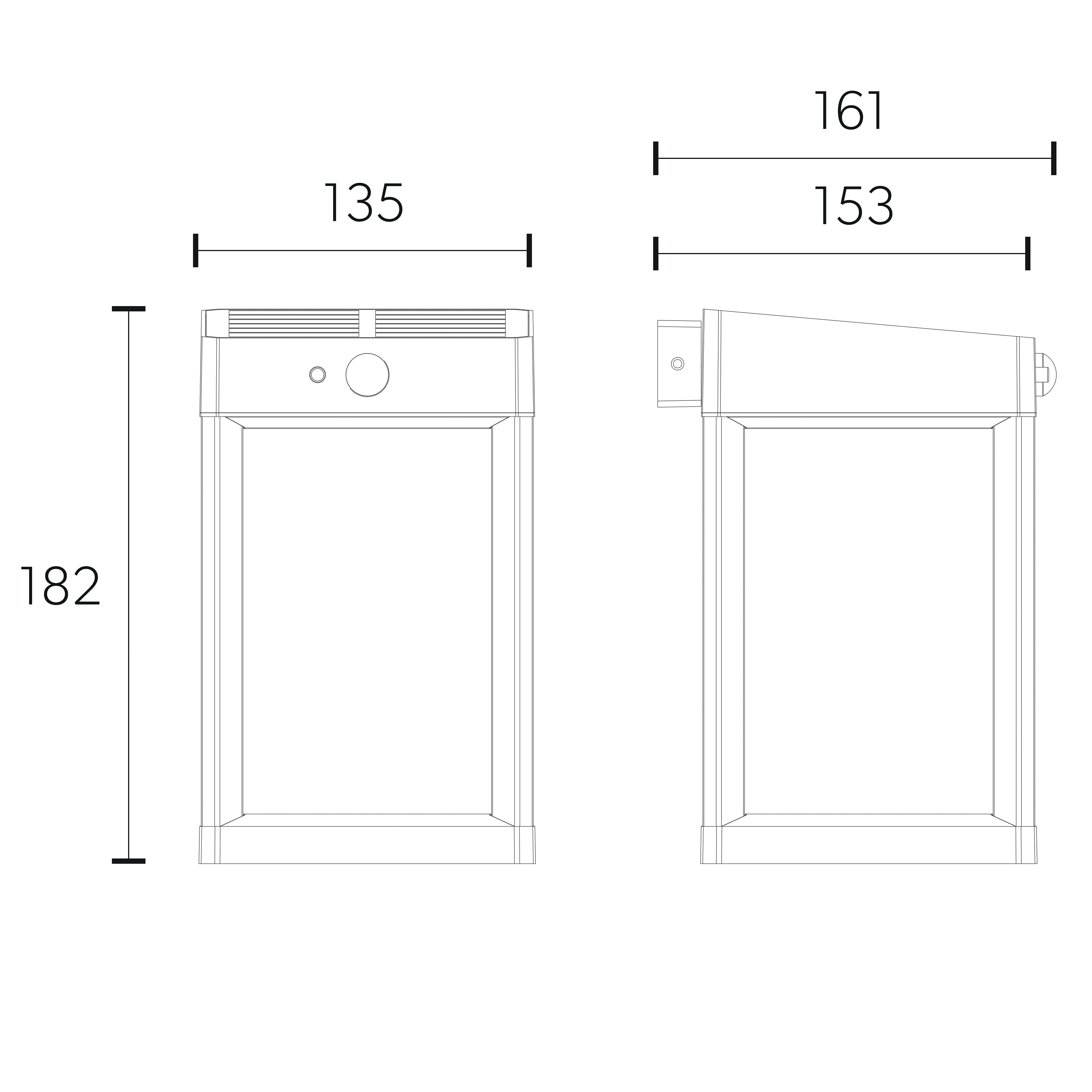 4lite Antheia Solar Wall Lantern