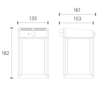 4lite Antheia Solar Wall Lantern