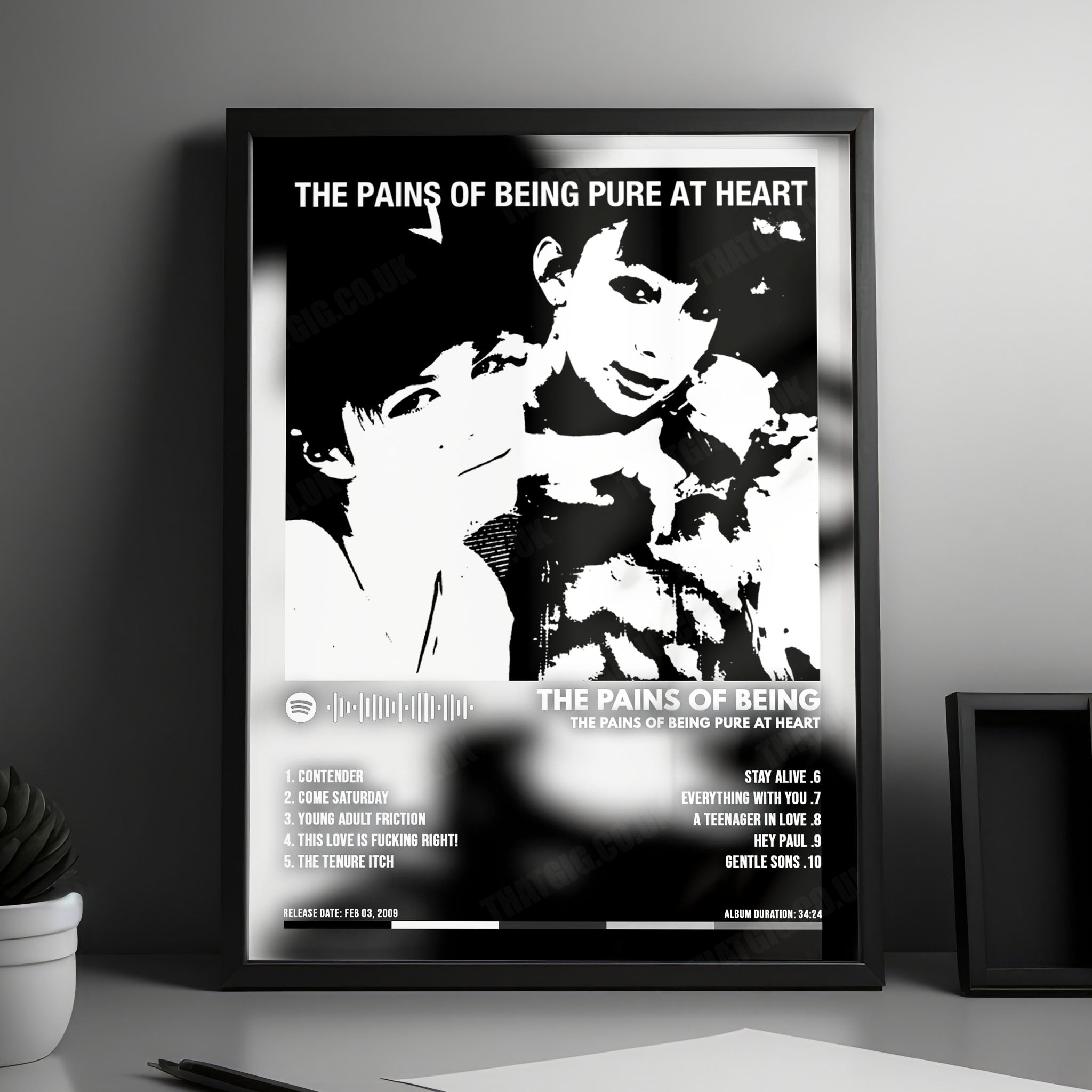 The Pains of Being Pure at Heart "The Pains of Being Pure at Heart" Album Cover Poster - with Complete Tracklist
