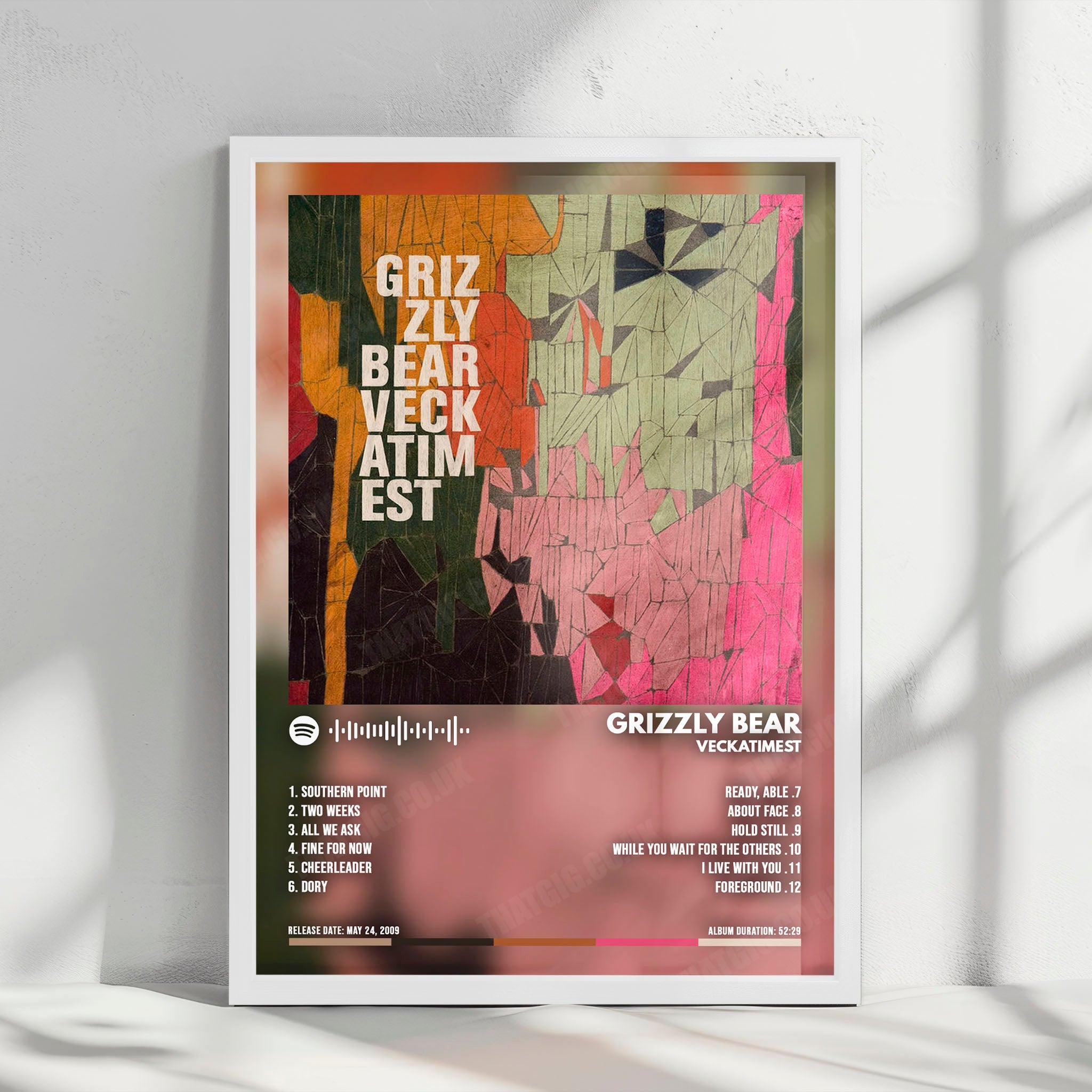 Grizzly Bear "Veckatimest" Album Cover Poster - with Complete Tracklist