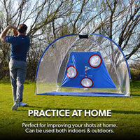 PGA TOUR Pro Size Golf Net for Home - Multi Target Golf Practice Net with Carry Bag, Impact Absorbing Netting, Easy Assembly, Indoor/Outdoor Golf Nets