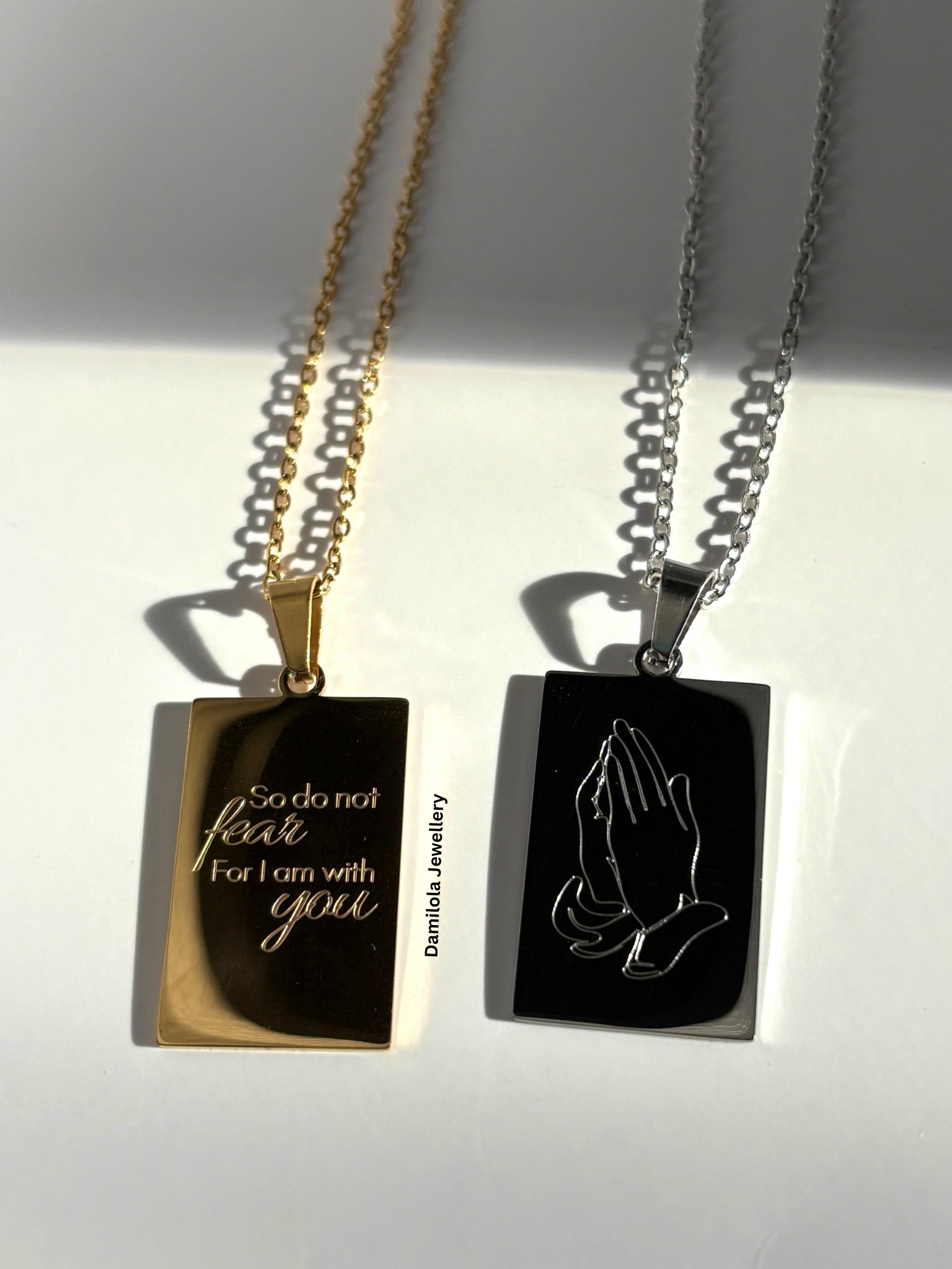 ‘So Do Not Fear’ Necklace - Gold/Silver - Double Sided