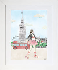 The lady on rollers and Big Ben