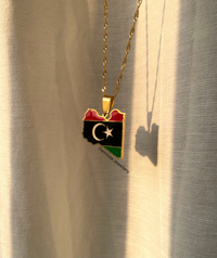 Libya Flag Map Necklace 🇱🇾