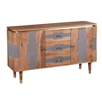 Berkley Acacia Wood 2 Doors 3 Drawers Sideboard