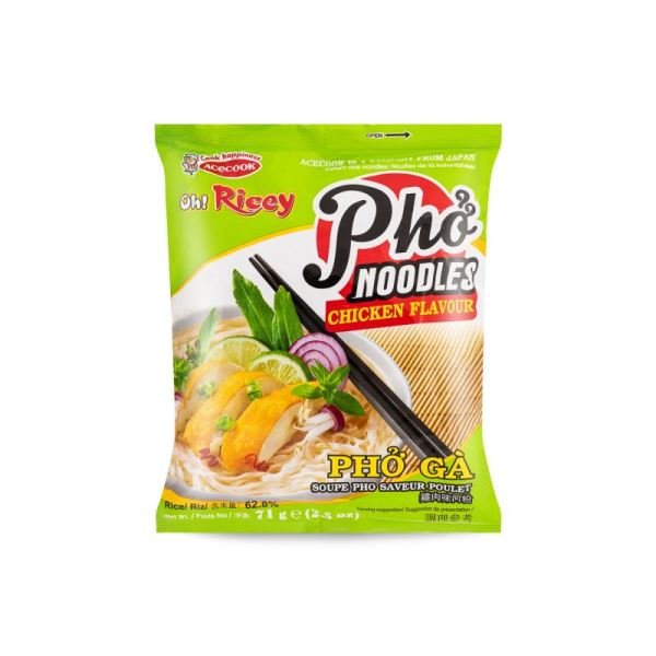 ACECOOK OH! RICEY Instant Rice Noodles Chicken Flavour 71g