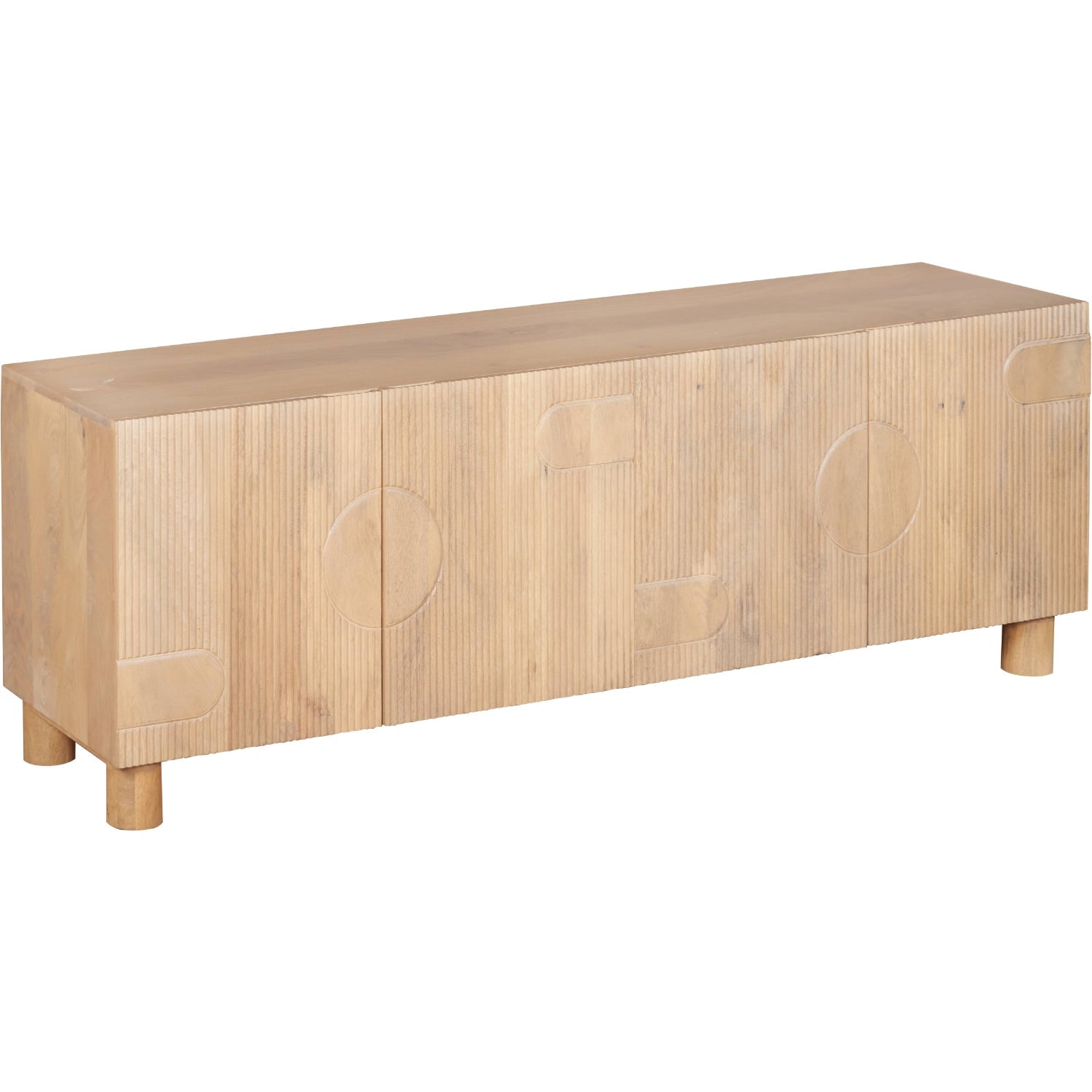 Ajmer Solid Wood Large Low Board TV Cabinet