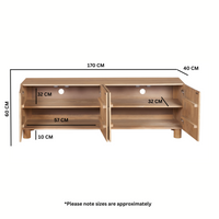 Ajmer Solid Wood Large Low Board TV Cabinet