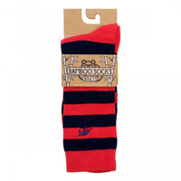 Mullins Bay Children's Bamboo Socks - Red / Navy Stripe