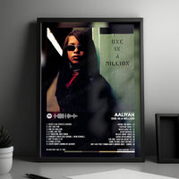 Aaliyah "One in a Million" Album Cover Poster - with Complete Tracklist