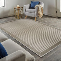 Origins Belgrade Natural Striped Rug - Timeless Elegance for Any Room