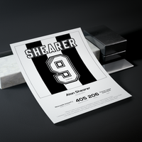 Alan Shearer Legend Stats Print