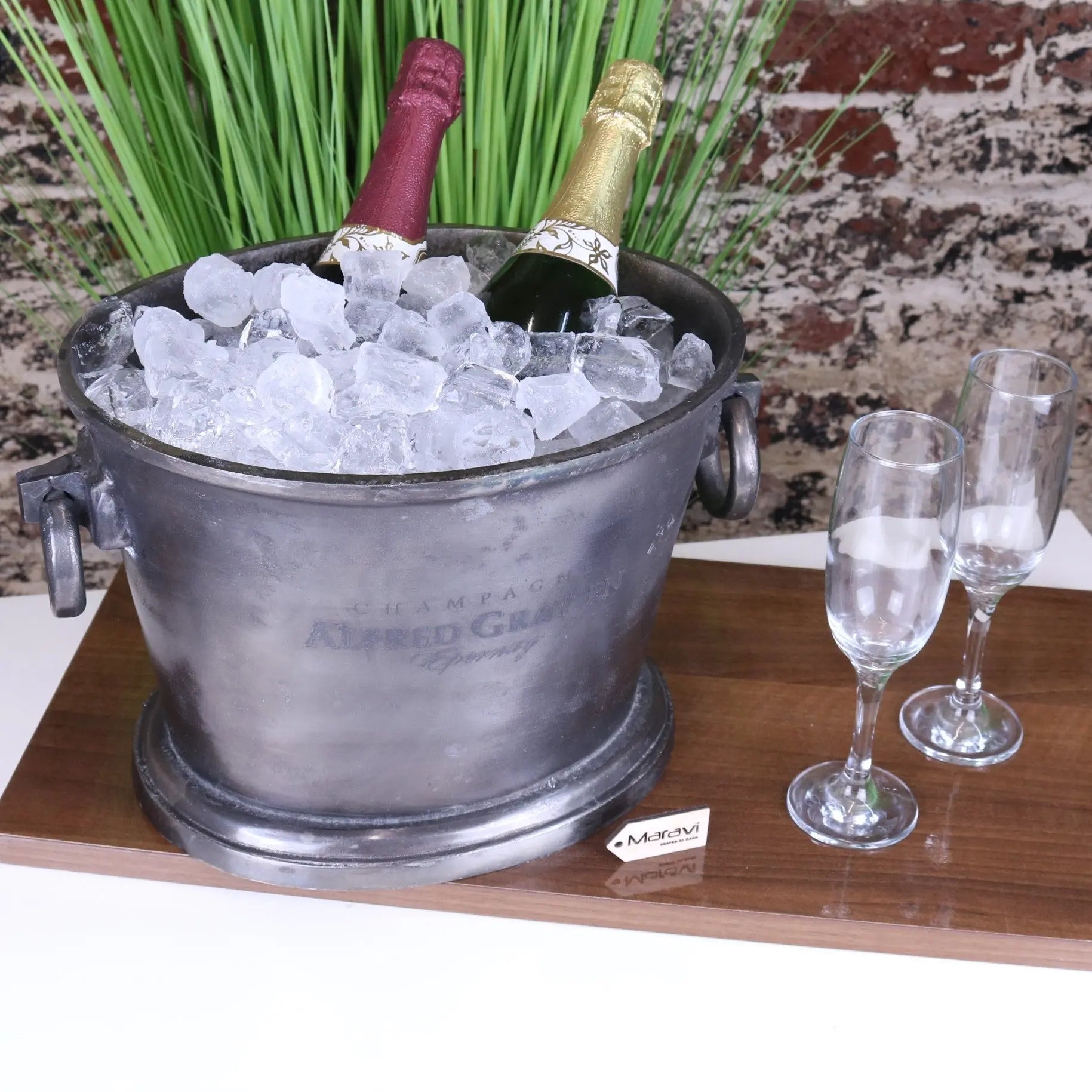 Alfred Gratien Gunmetal Champagne Ice Bucket - Vintage Elegance for Celebrations