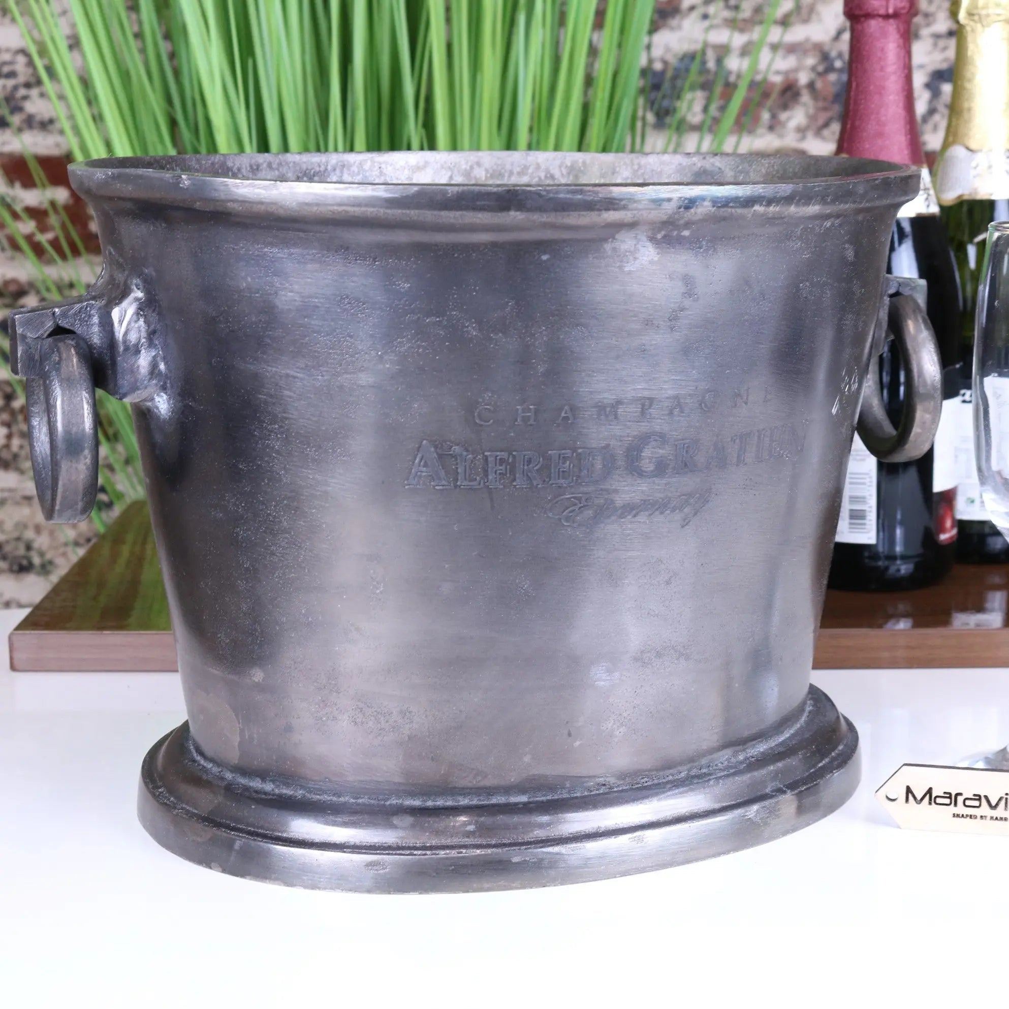 Alfred Gratien Gunmetal Champagne Ice Bucket - Vintage Elegance for Celebrations