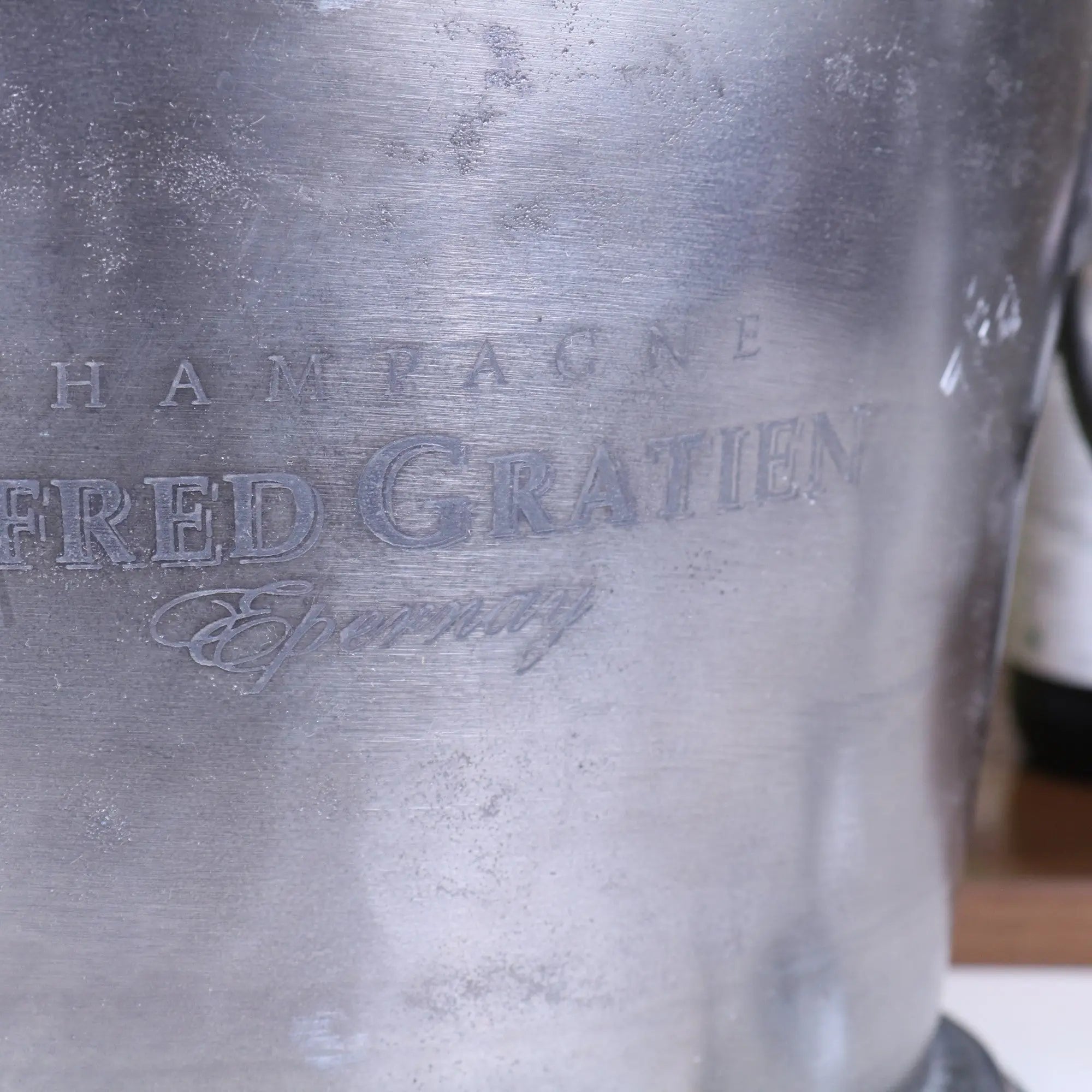 Alfred Gratien Gunmetal Champagne Ice Bucket - Vintage Elegance for Celebrations
